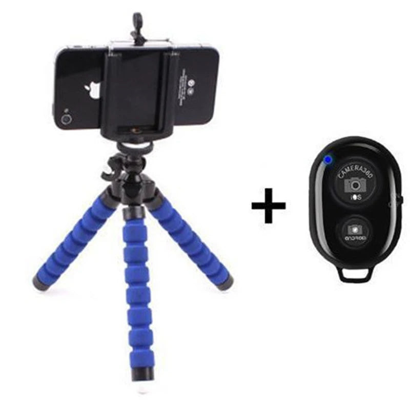 Flexible Cell Phone Tripod with Holder - 360° Swivel Mini Travel Tripod