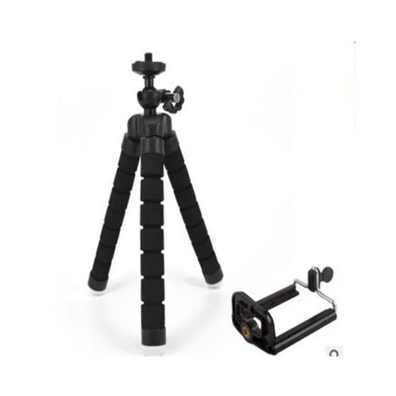 Flexible Cell Phone Tripod with Holder - 360° Swivel Mini Travel Tripod
