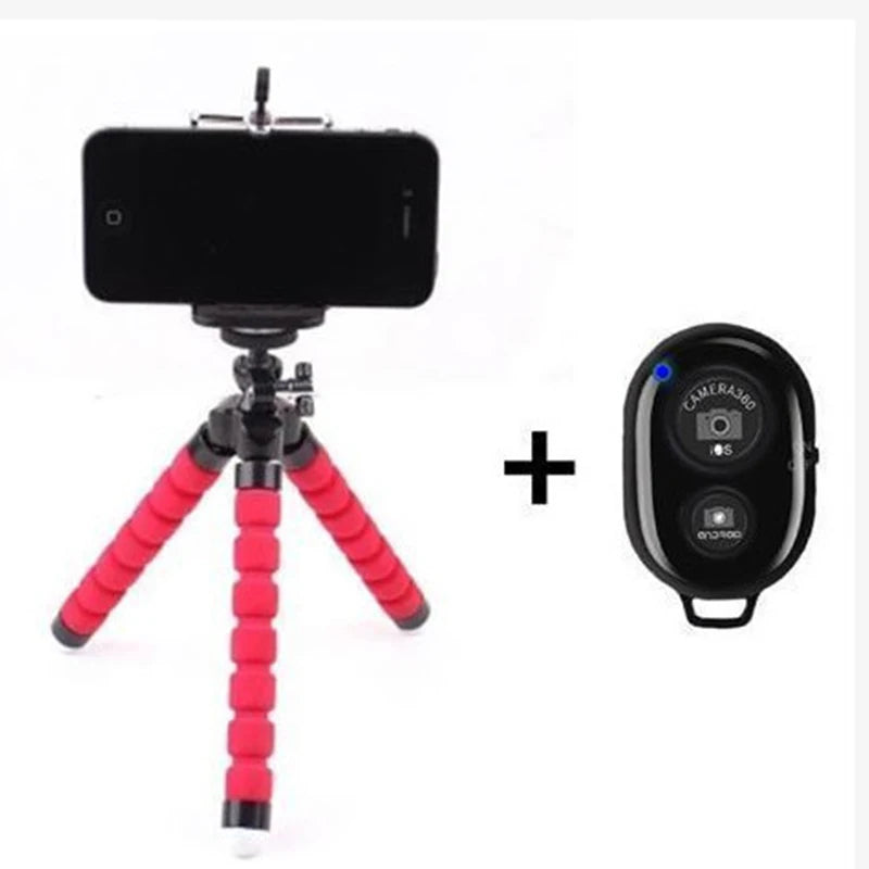 Flexible Cell Phone Tripod with Holder - 360° Swivel Mini Travel Tripod