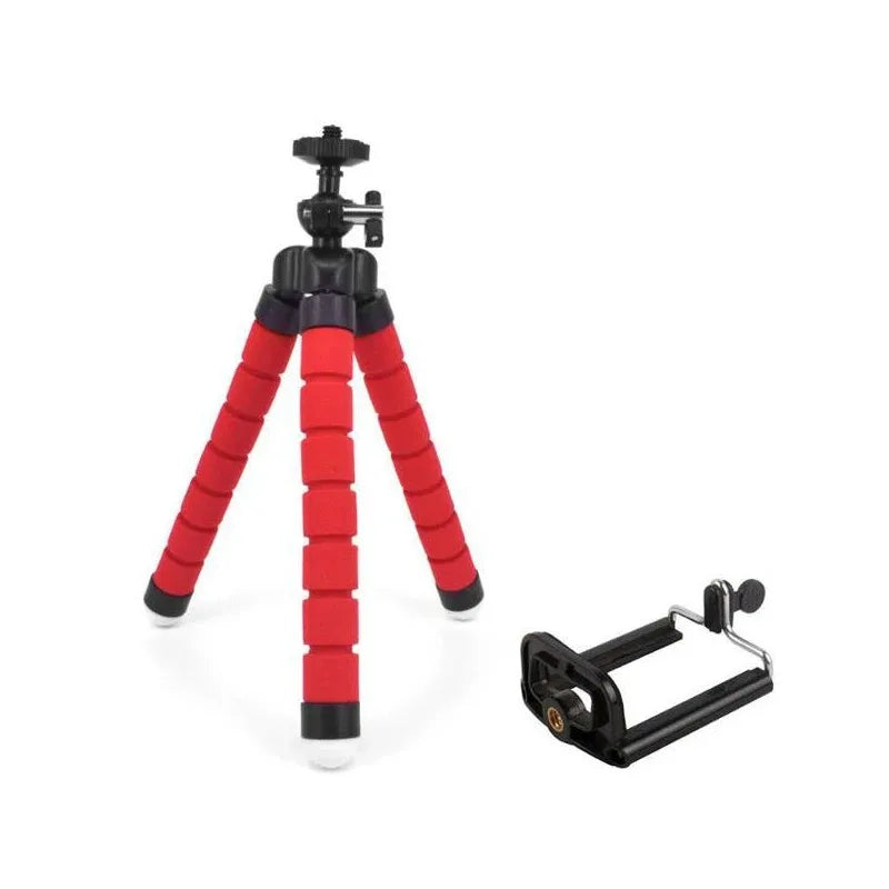 Flexible Cell Phone Tripod with Holder - 360° Swivel Mini Travel Tripod