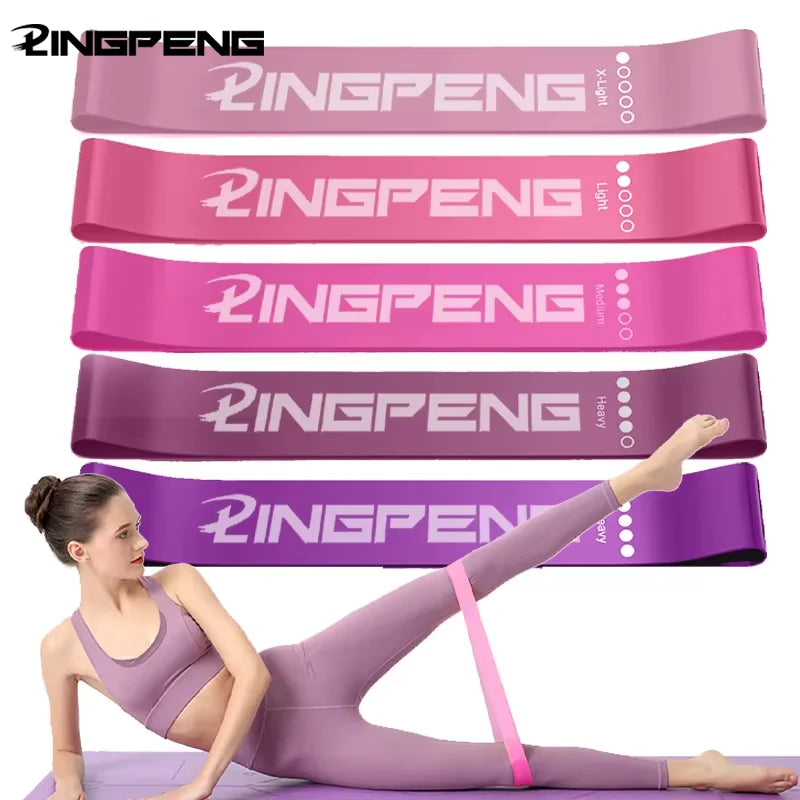 Resistance Loop Exercise Bands 5 Different Resistance Levels Elastic Band Suitable for arm Leg Stretching and Strength Training