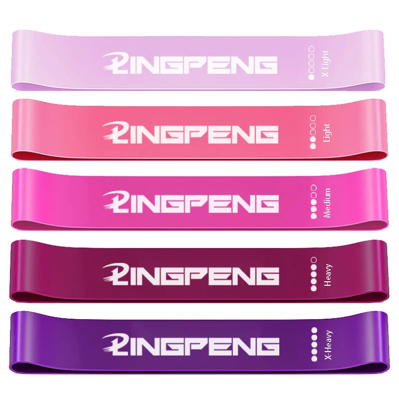 Resistance Loop Exercise Bands 5 Different Resistance Levels Elastic Band Suitable for arm Leg Stretching and Strength Training